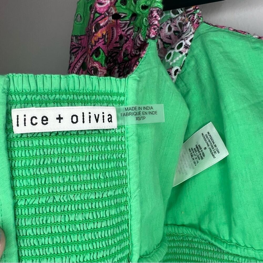 Alice + Olivia SET Jia tiered skirt & Crawford smocked Crop Top Size XS / 2 - Picture 11 of 15